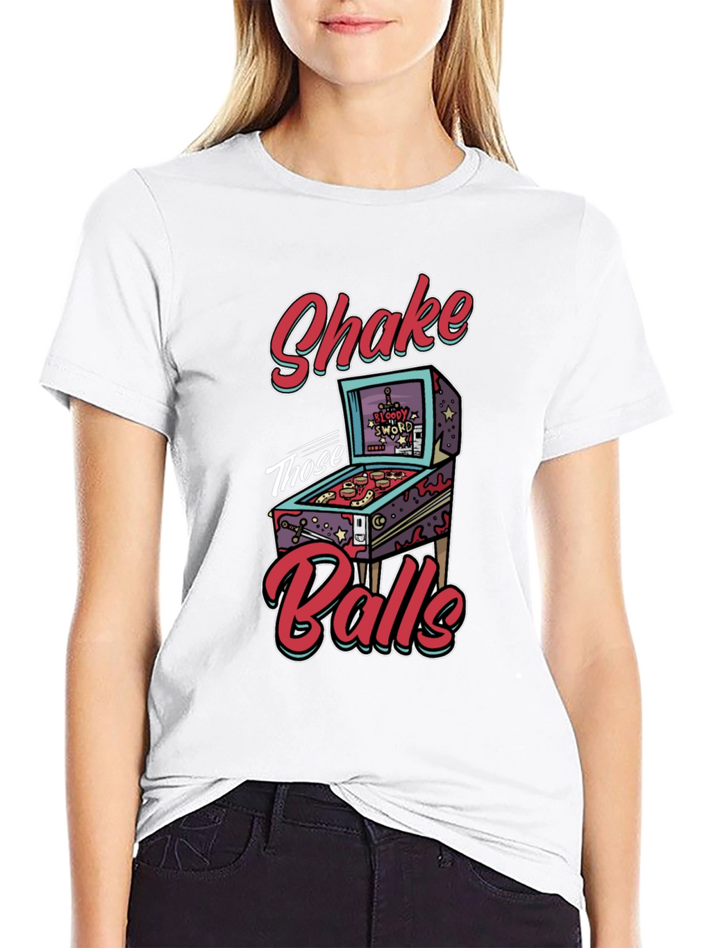 Shake Those Balls T-Shirt Pinball Graphic Tee Funny Gift