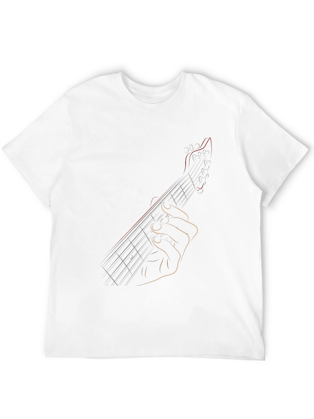 Guitar Outline Graphic Tee - Classic Black