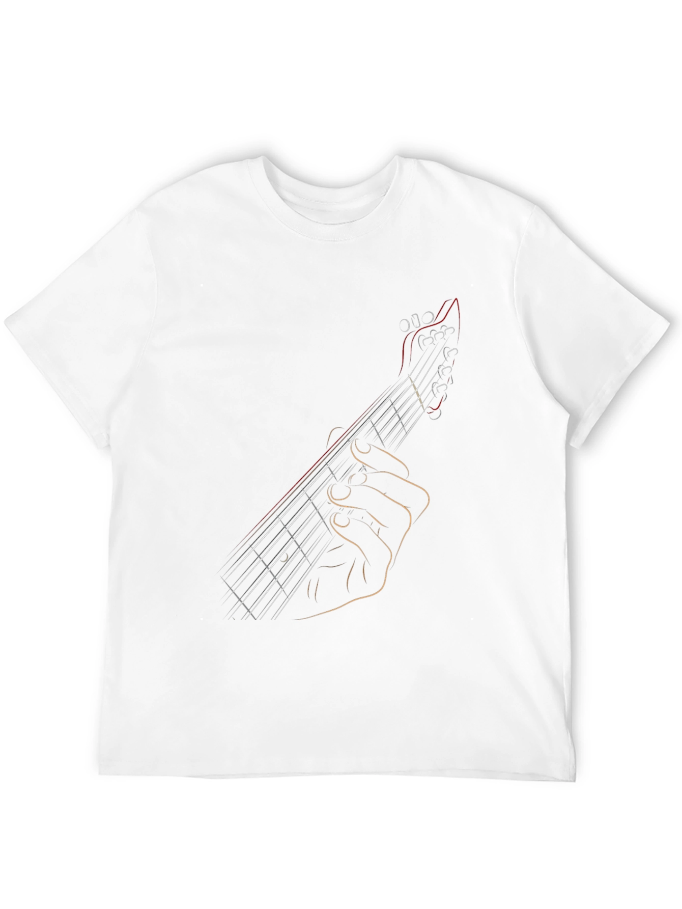 Guitar Outline Graphic Tee - Classic Black
