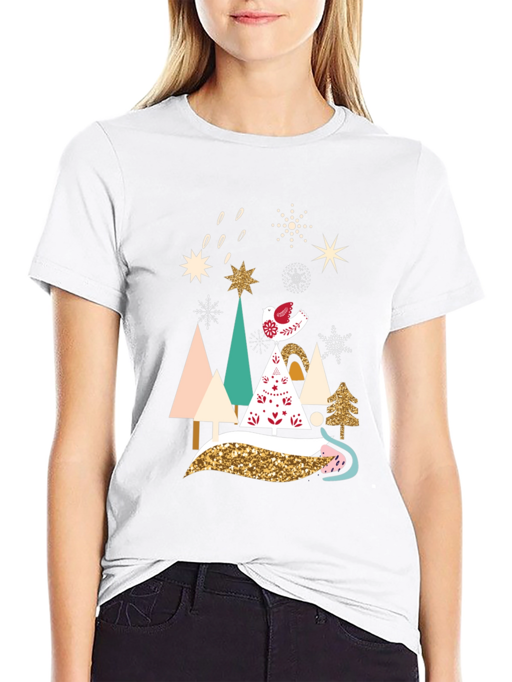 Festive Christmas Trees Graphic Tee