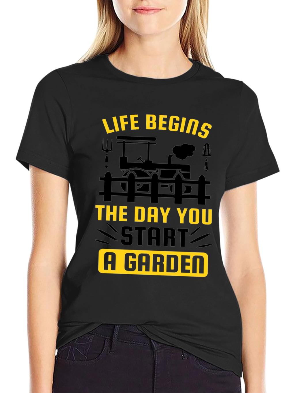 Gardening T-Shirt - Life Begins in the Garden