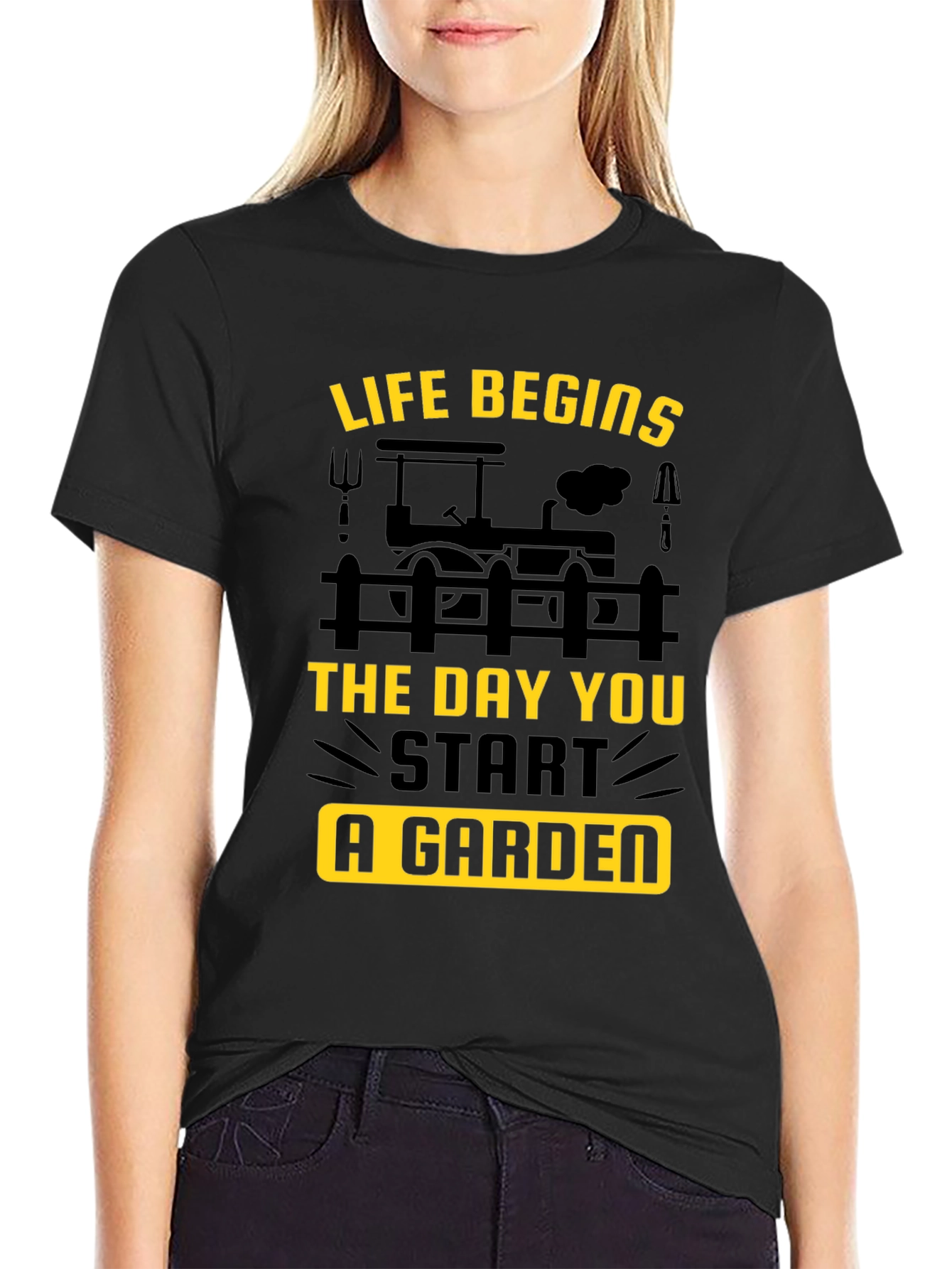 Gardening T-Shirt - Life Begins in the Garden