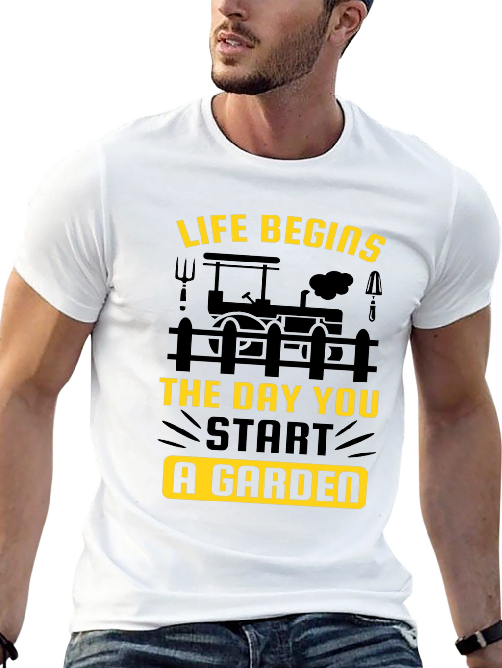 Gardening T-Shirt - Life Begins in the Garden