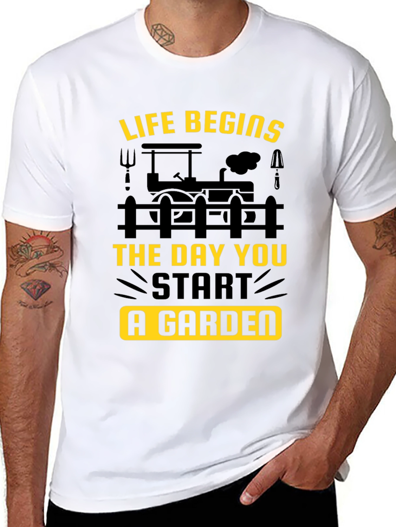 Gardening T-Shirt - Life Begins in the Garden