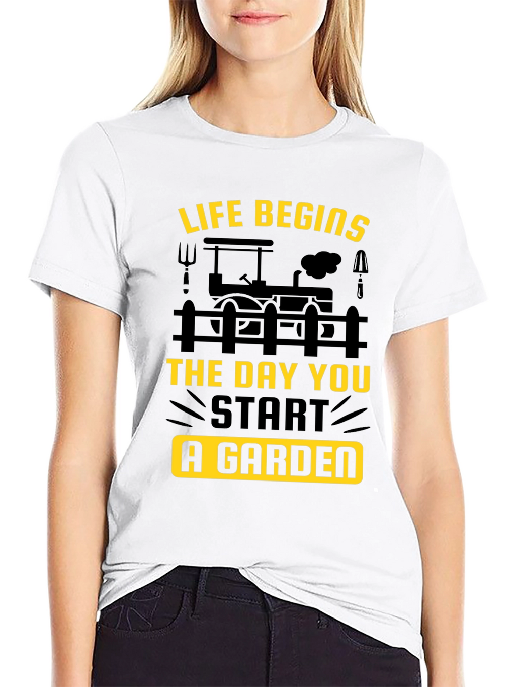 Gardening T-Shirt - Life Begins in the Garden