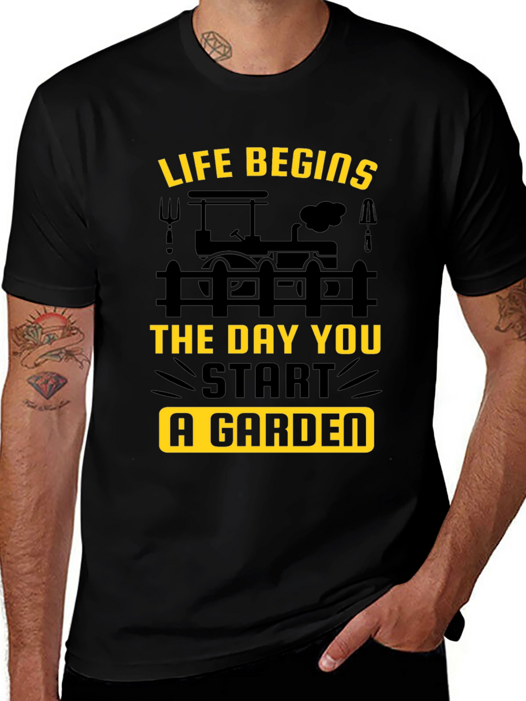 Gardening T-Shirt - Life Begins in the Garden