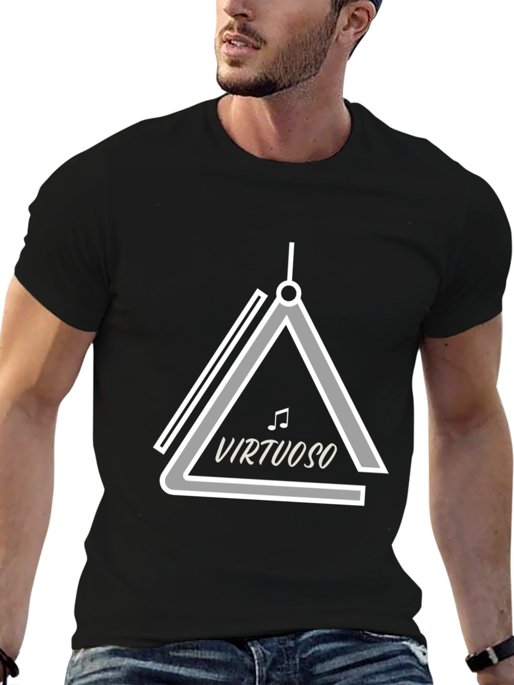 Virtuoso Music Lover T-Shirt - Triangle Musical Instrument Design