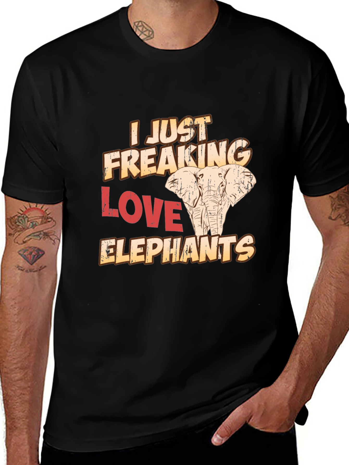 I Just Freaking Love Elephants T-Shirt