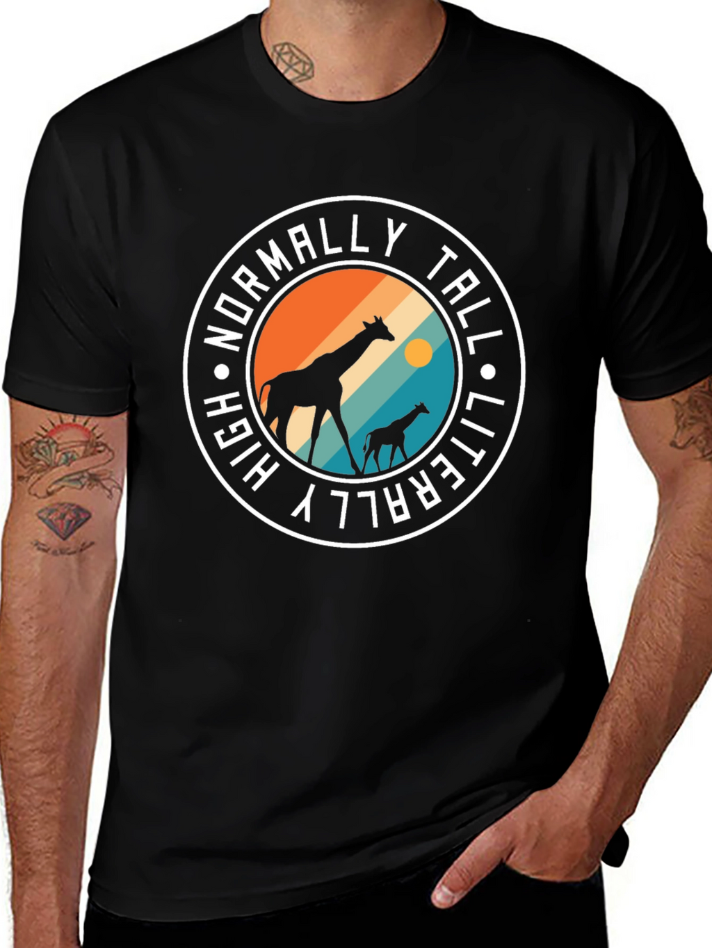 High Giraffe Tee: Normally Tall Literally High