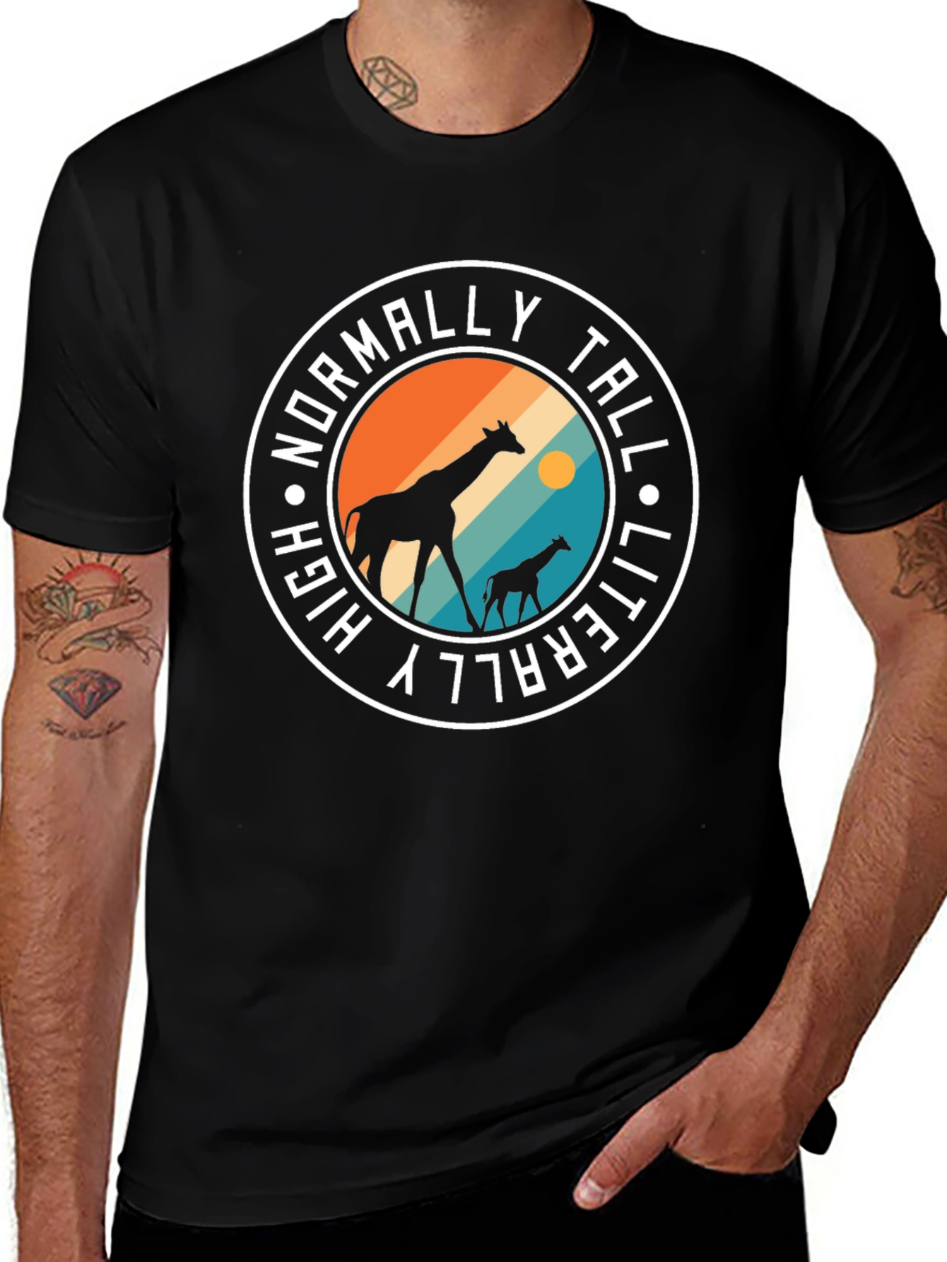 High Giraffe Tee: Normally Tall Literally High