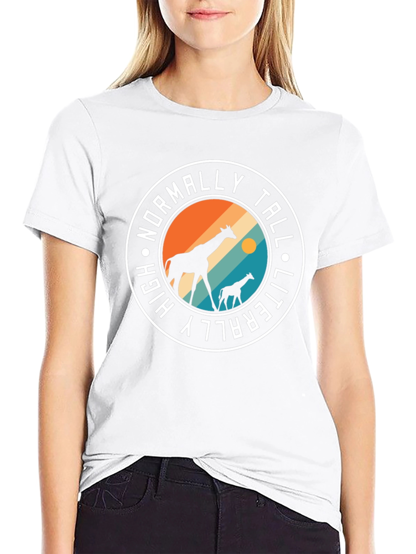 High Giraffe Tee: Normally Tall Literally High