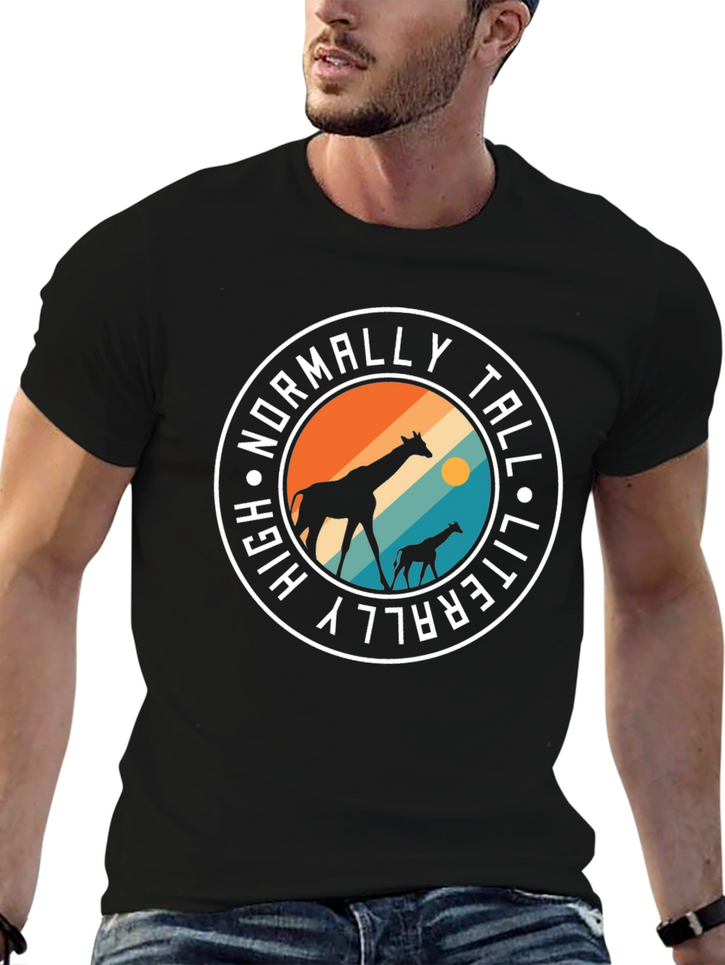 High Giraffe Tee: Normally Tall Literally High