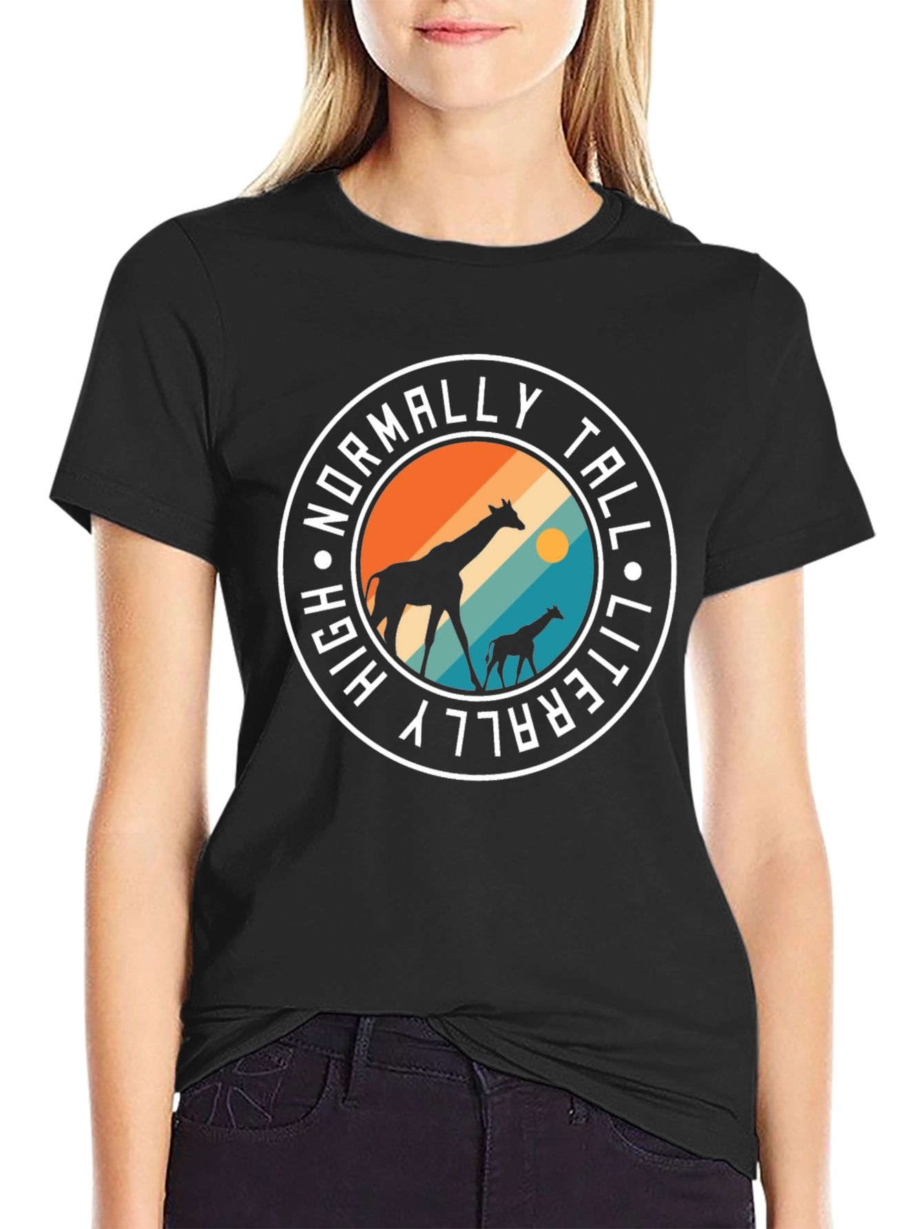 High Giraffe Tee: Normally Tall Literally High