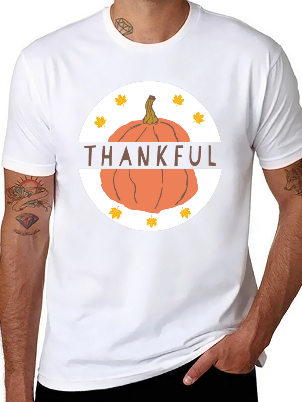 Thankful Pumpkin T-Shirt - Fall Thanksgiving Tee