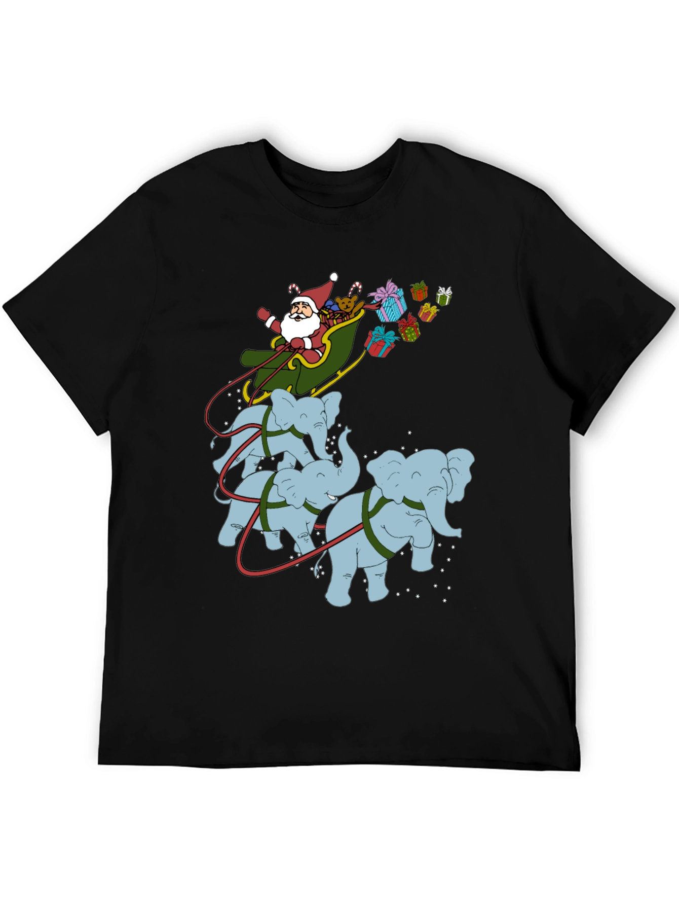 Santa Elephant Christmas T-Shirt