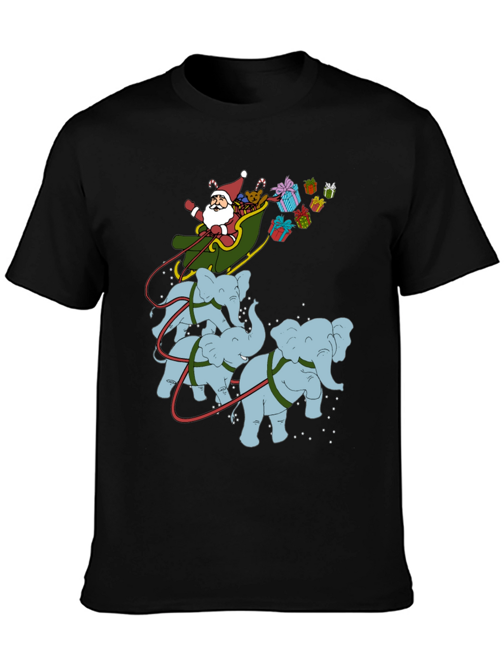 Santa Elephant Christmas T-Shirt