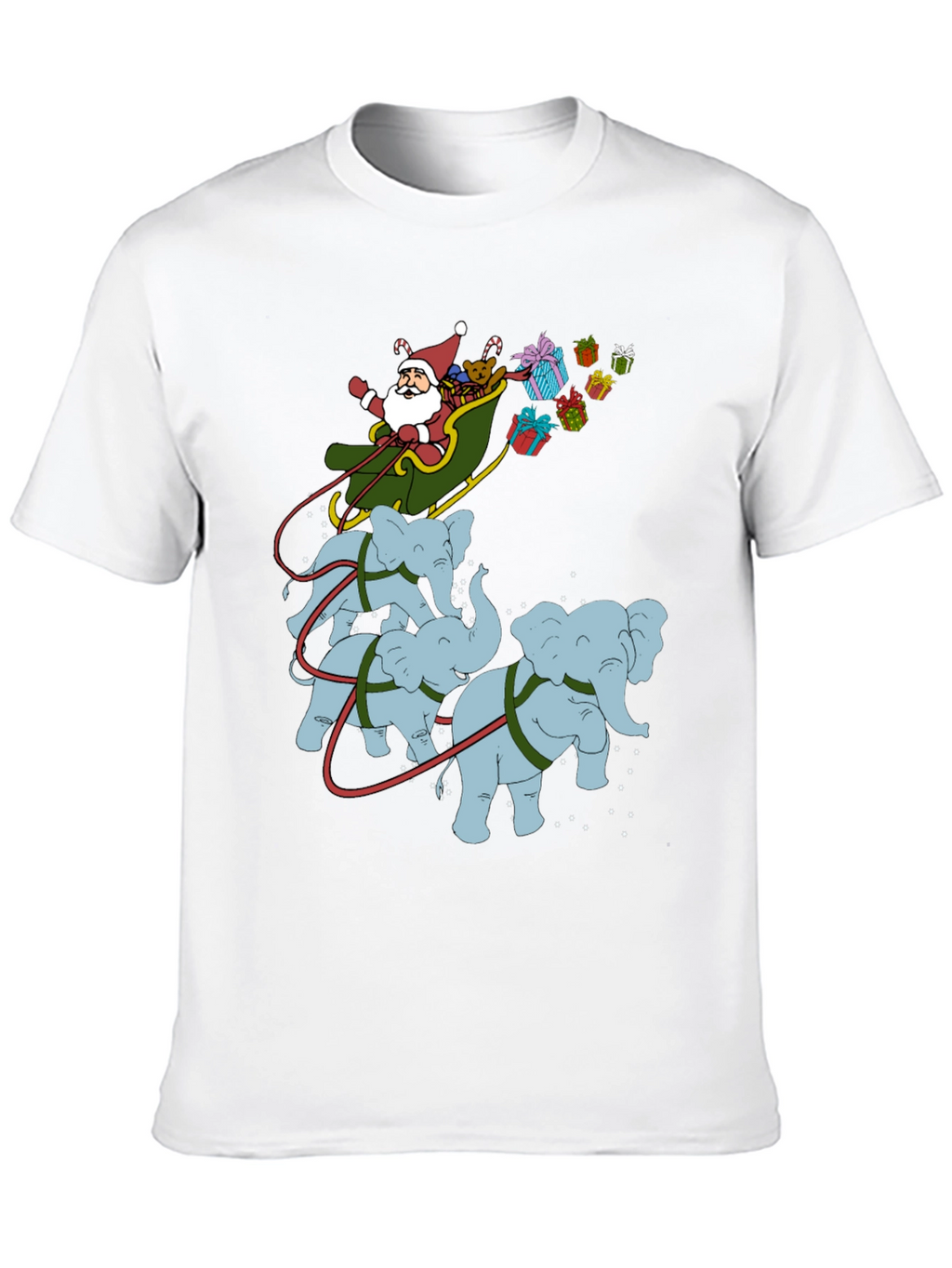 Santa Elephant Christmas T-Shirt