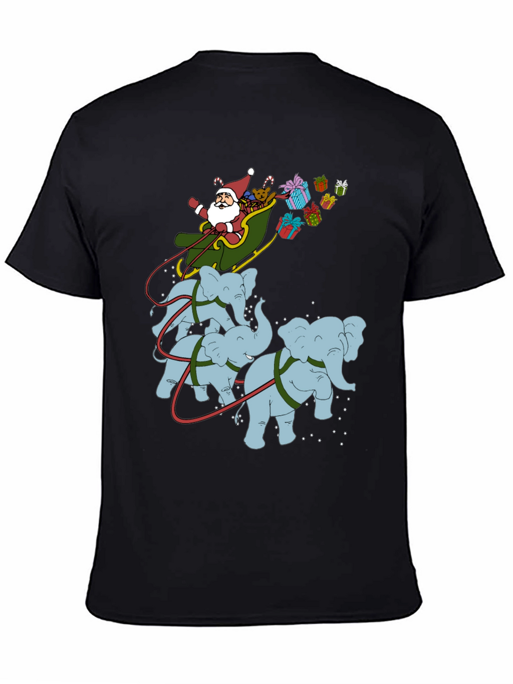 Santa Elephant Christmas T-Shirt