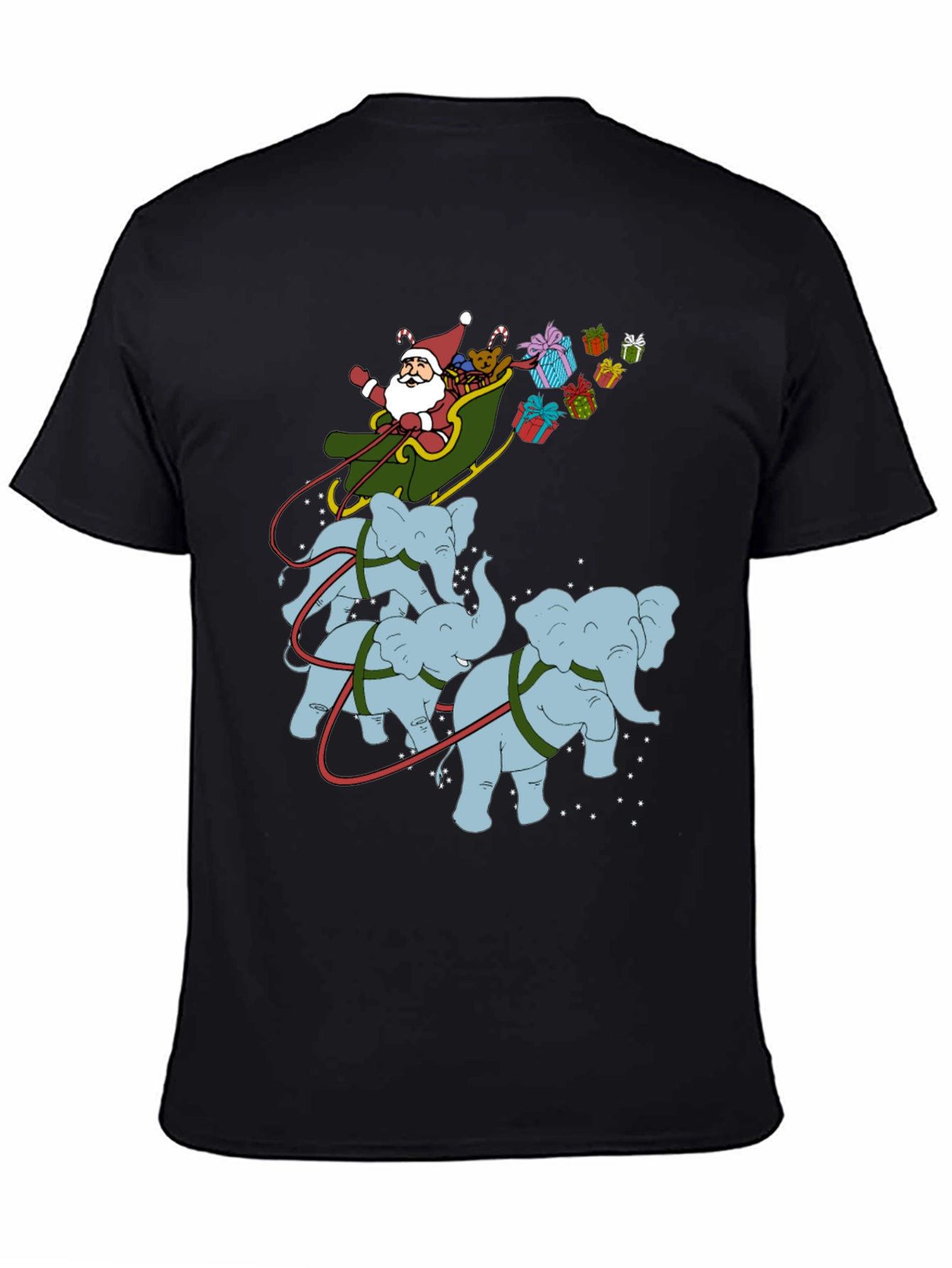 Santa Elephant Christmas T-Shirt