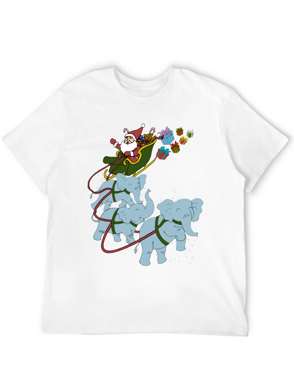 Santa Elephant Christmas T-Shirt