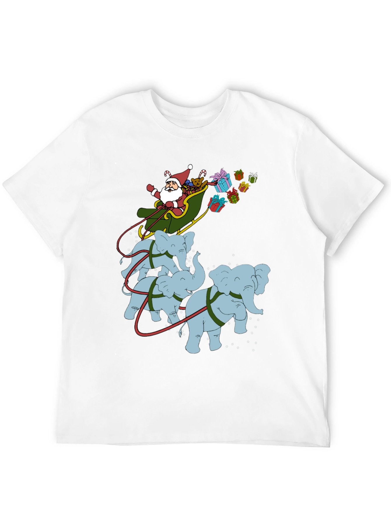 Santa Elephant Christmas T-Shirt