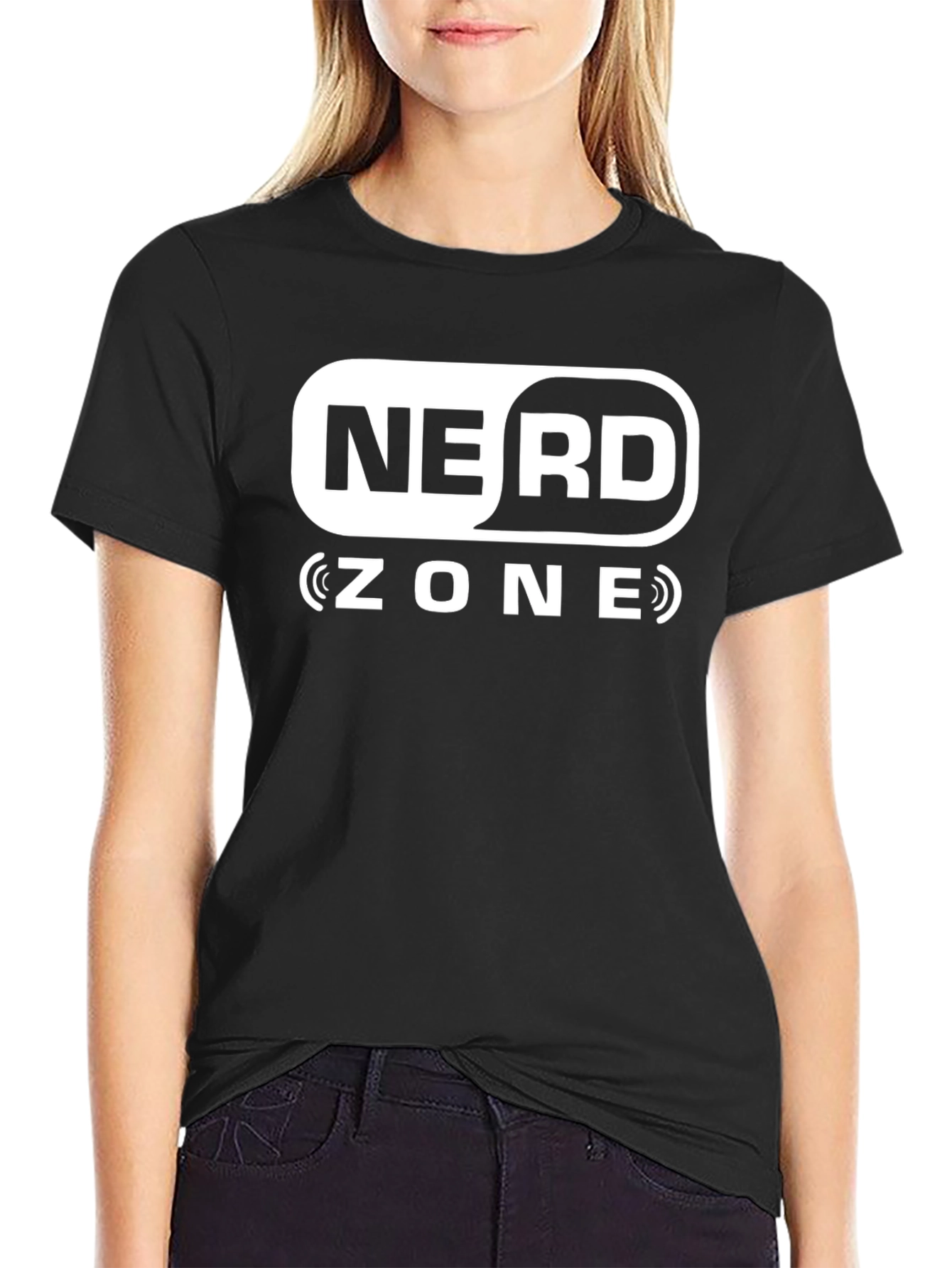 Nerd Zone Black Graphic T-Shirt