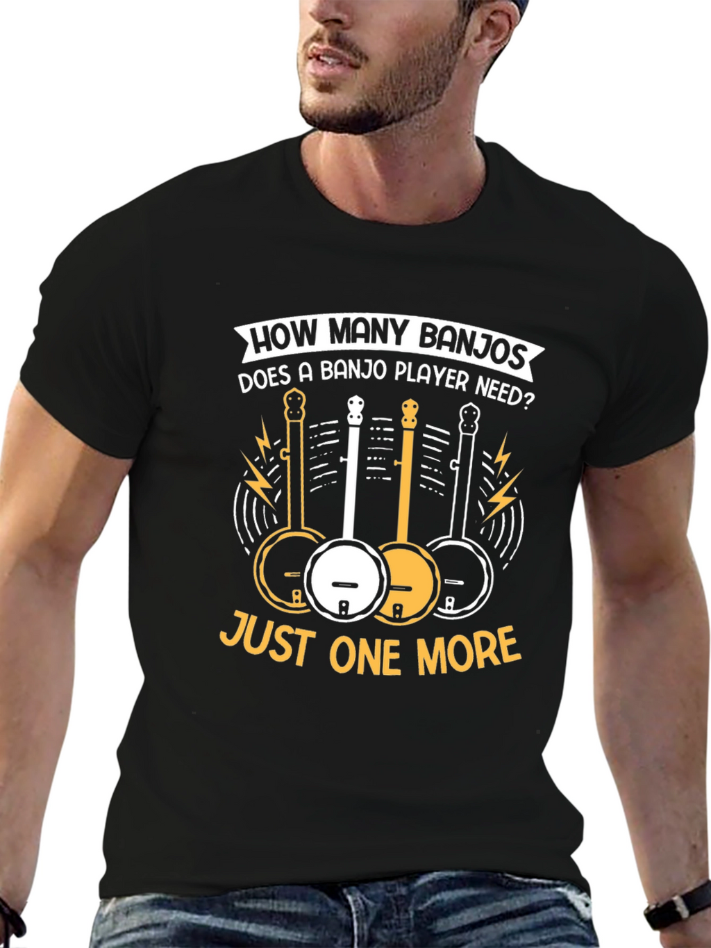 Banjo Player Graphic T-Shirt