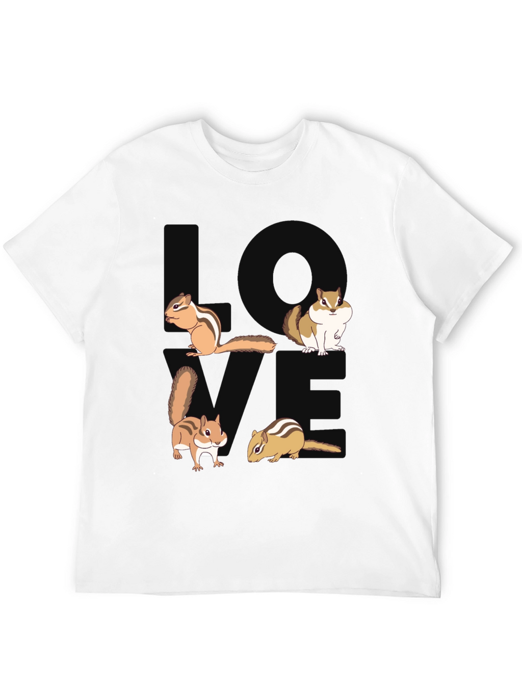 Chipmunk Love Graphic T-Shirt - Black
