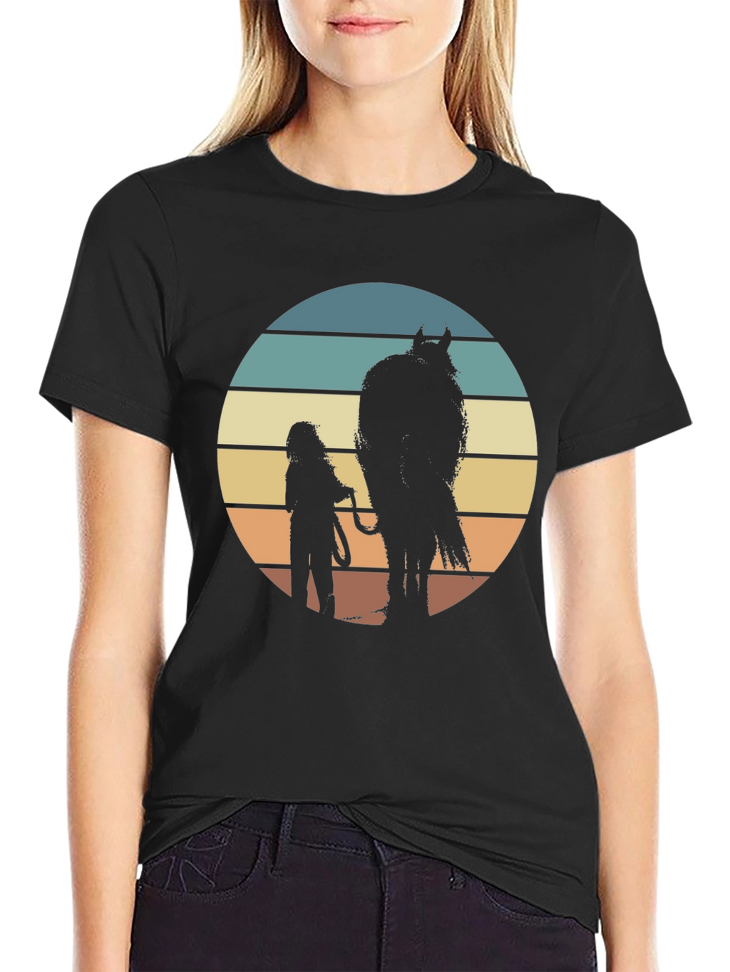Retro Sunset Horse T-Shirt