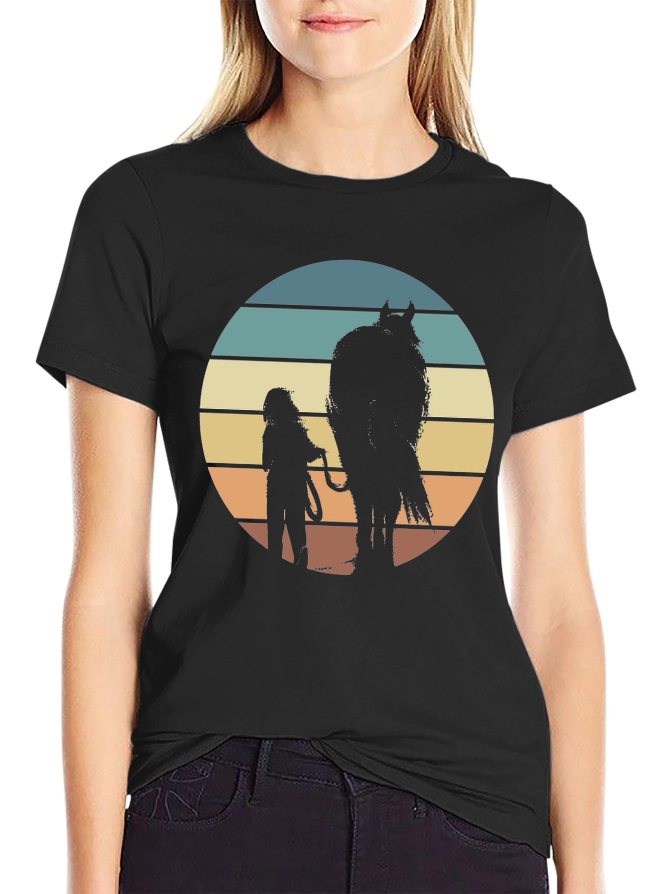 Retro Sunset Horse T-Shirt