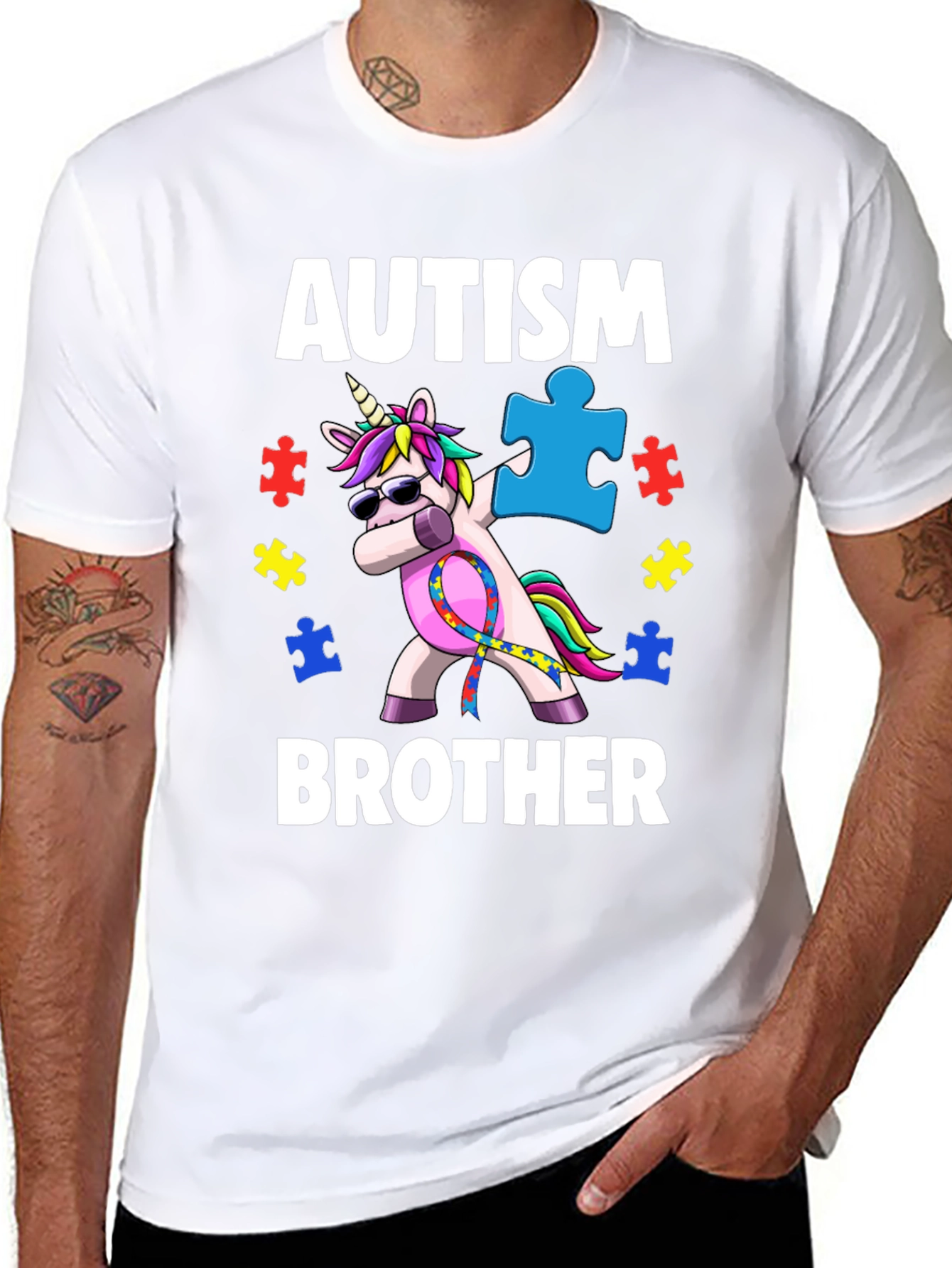 Autism Awareness Brother Unicorn T-Shirt