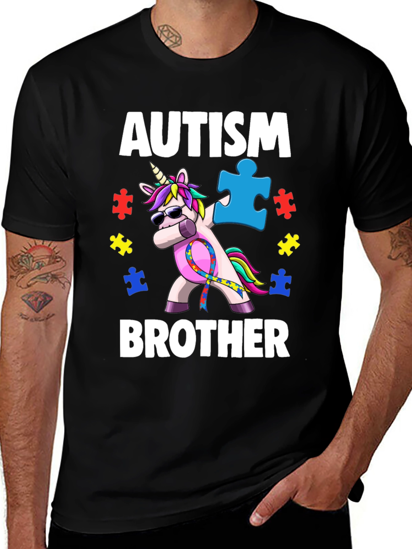 Autism Awareness Brother Unicorn T-Shirt