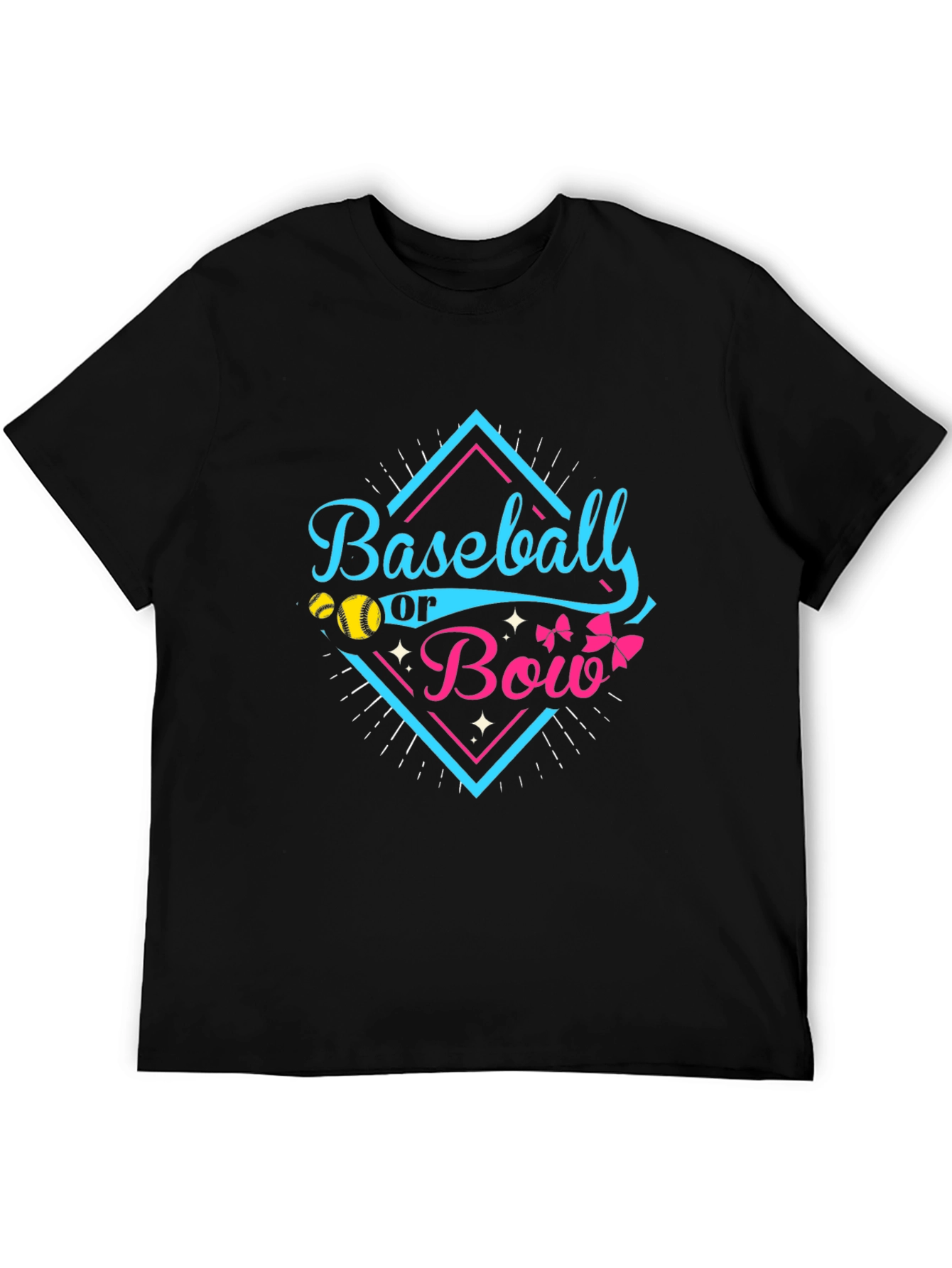 Baseball or Bow Gender Reveal T-Shirt