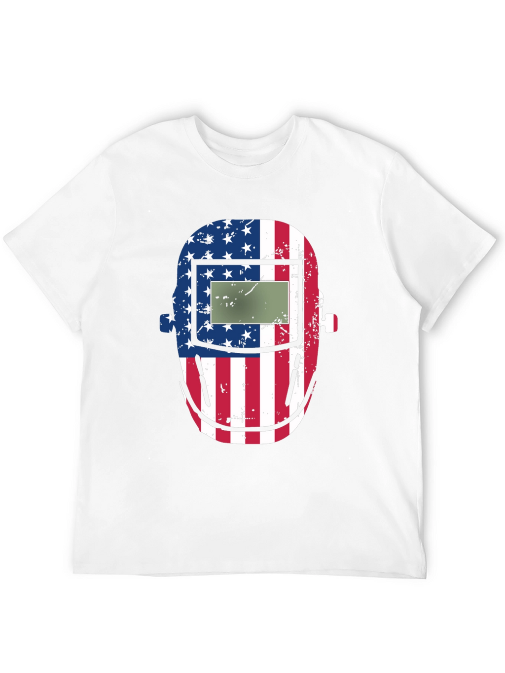 American Welders Mask Graphic Tee - Patriotic Style
