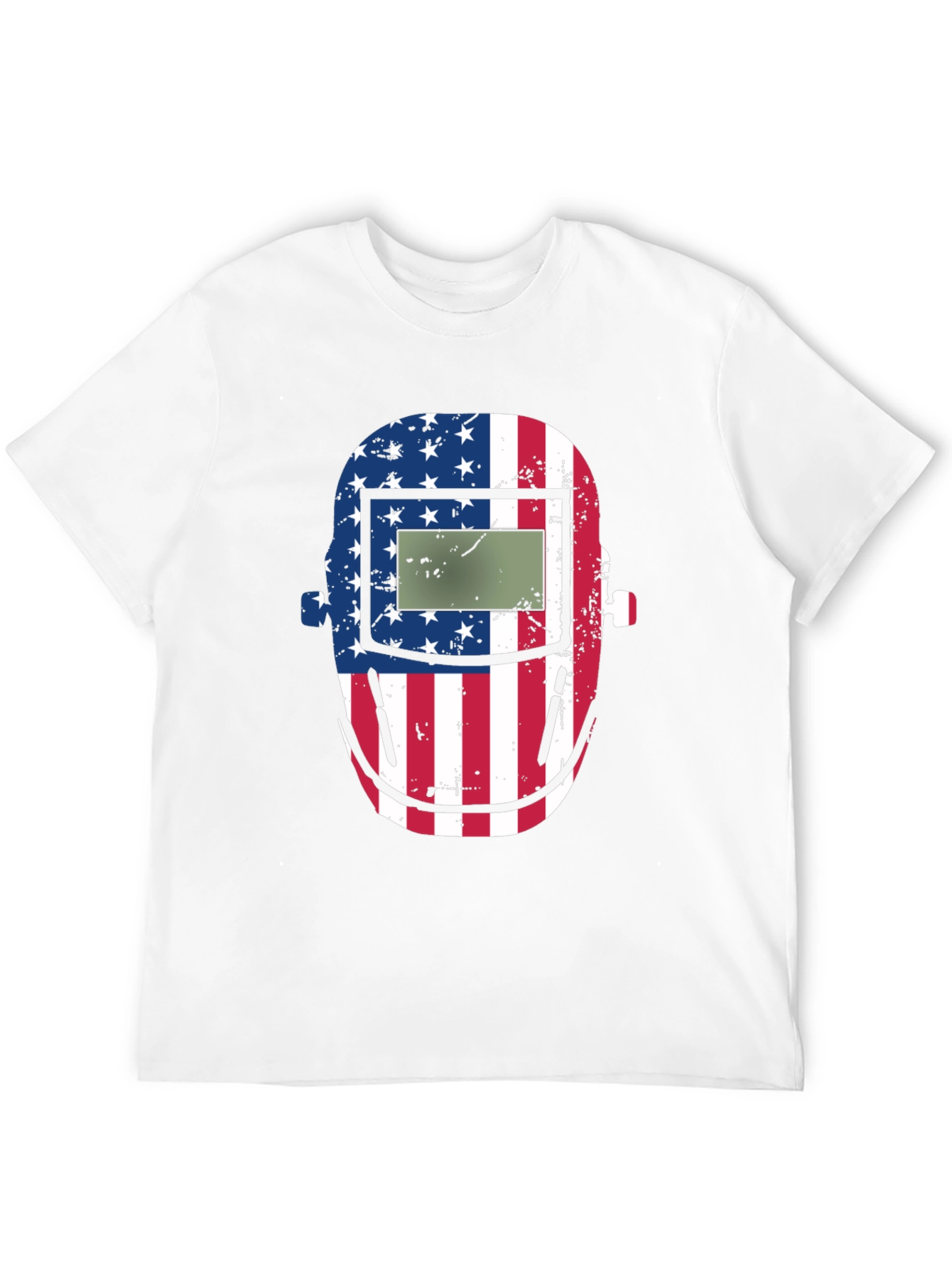 American Welders Mask Graphic Tee - Patriotic Style