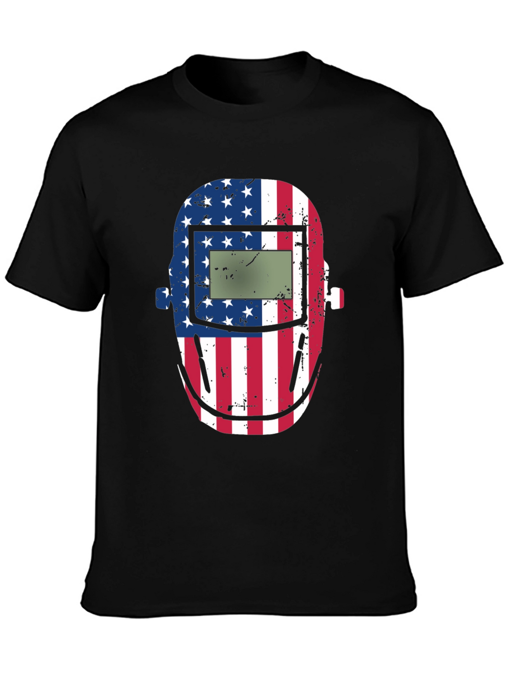 American Welders Mask Graphic Tee - Patriotic Style