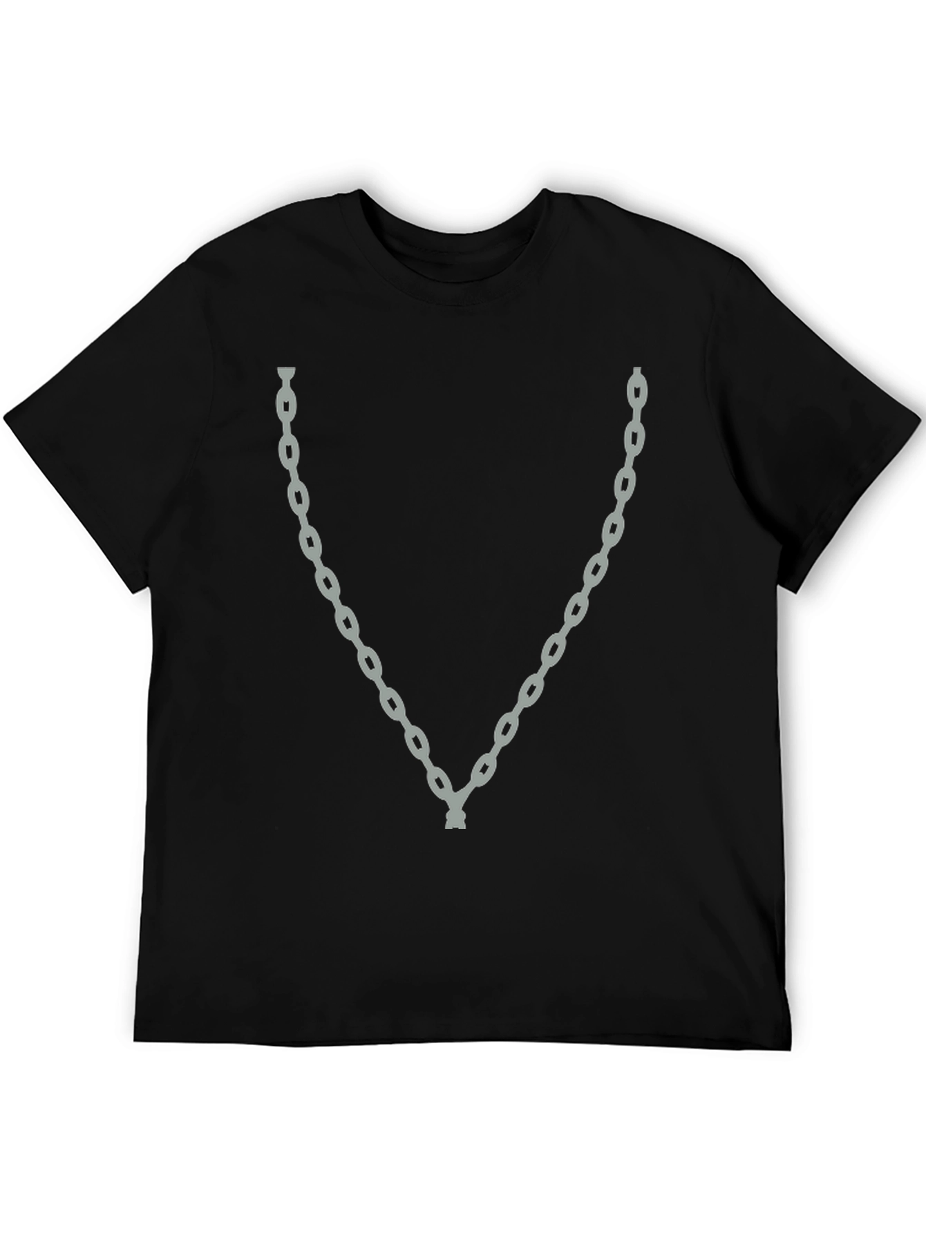 Chain Graphic Tee - Mens Fashion Casual T-Shirt
