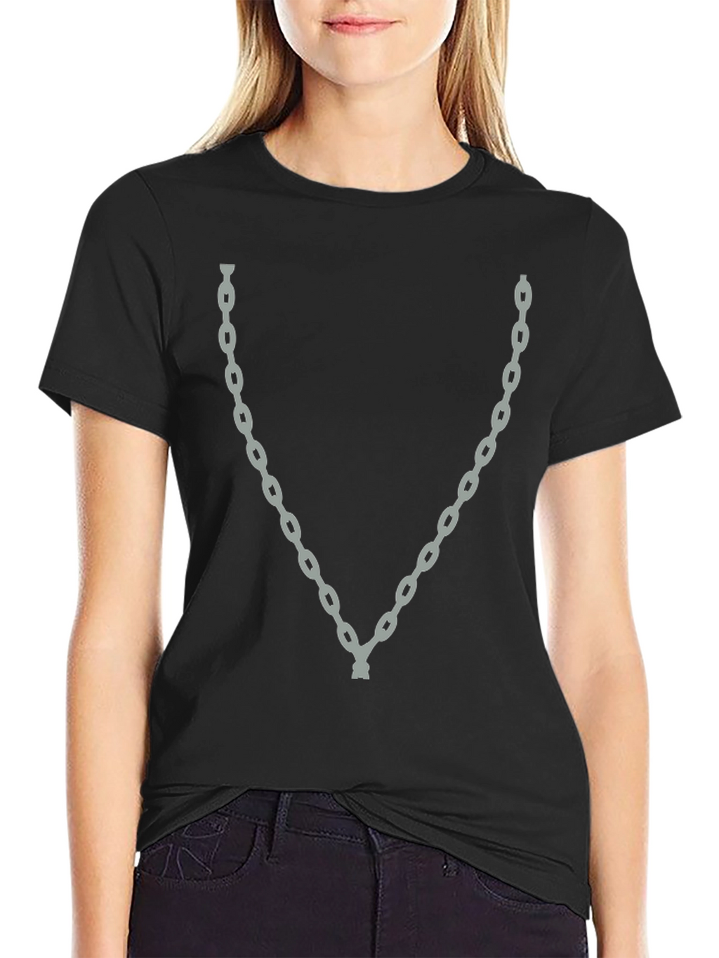 Chain Graphic Tee - Mens Fashion Casual T-Shirt