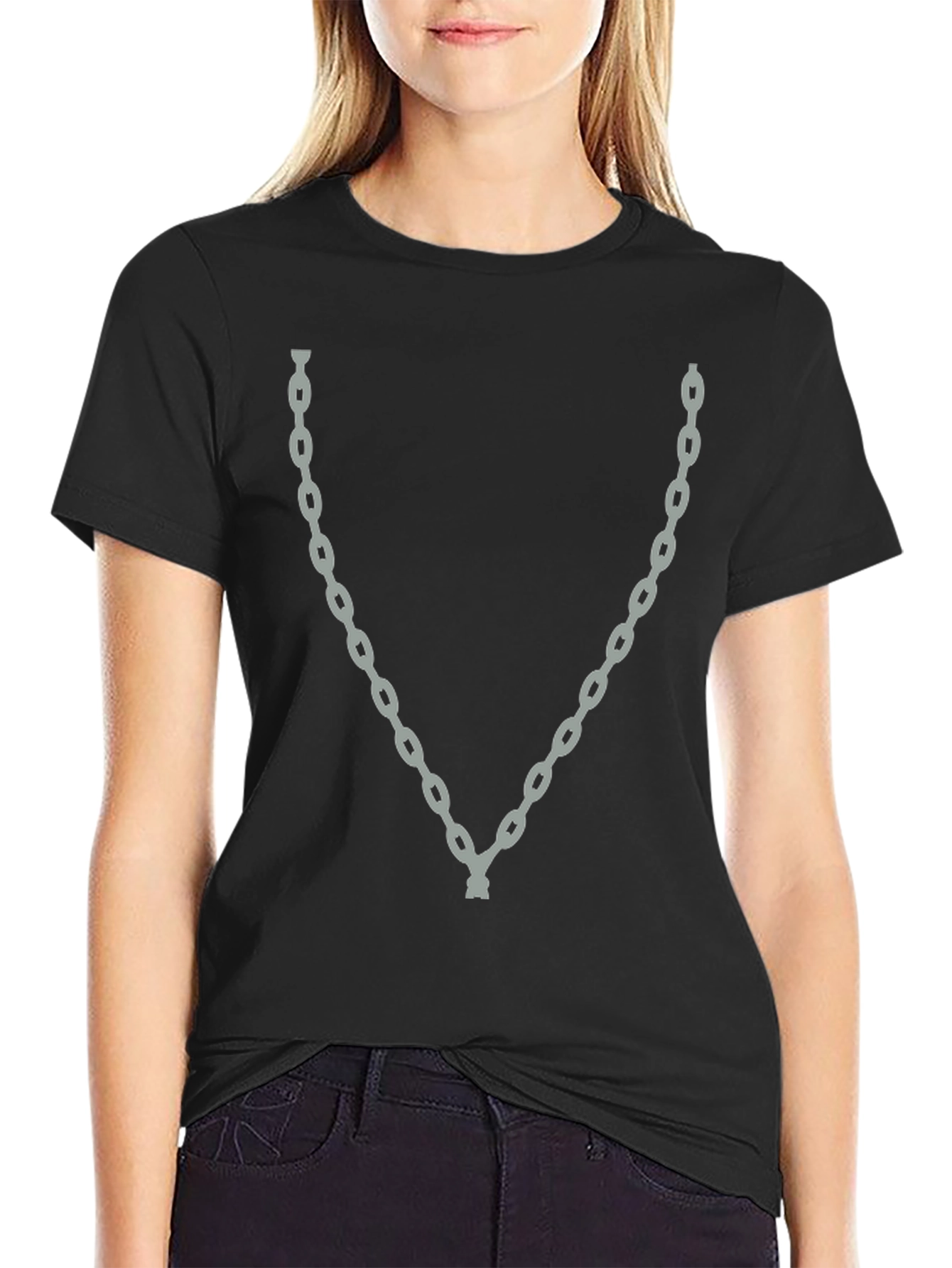 Chain Graphic Tee - Mens Fashion Casual T-Shirt