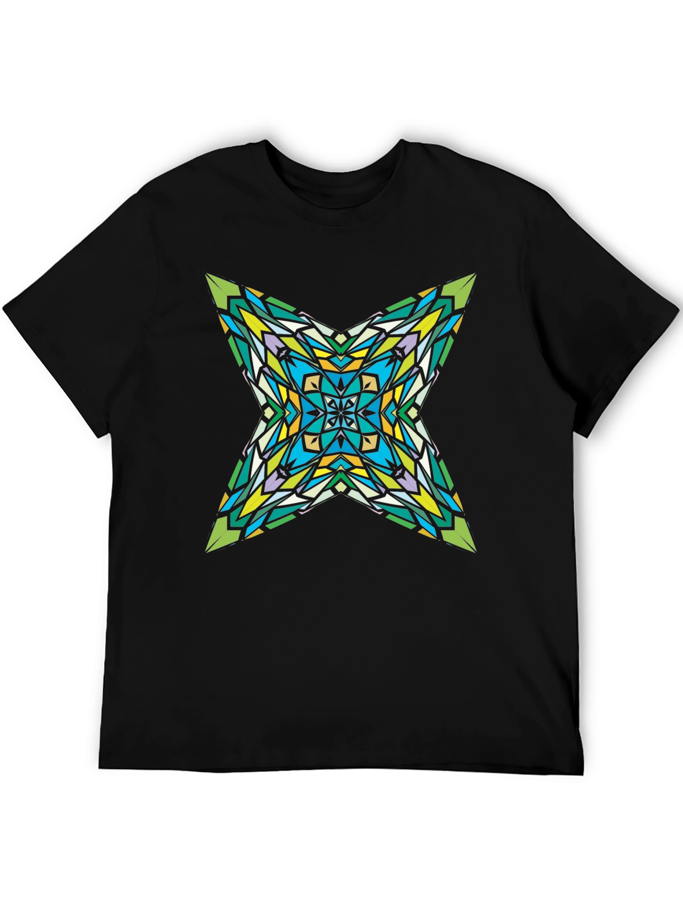 Kaleidoscope Star Graphic Black T-Shirt