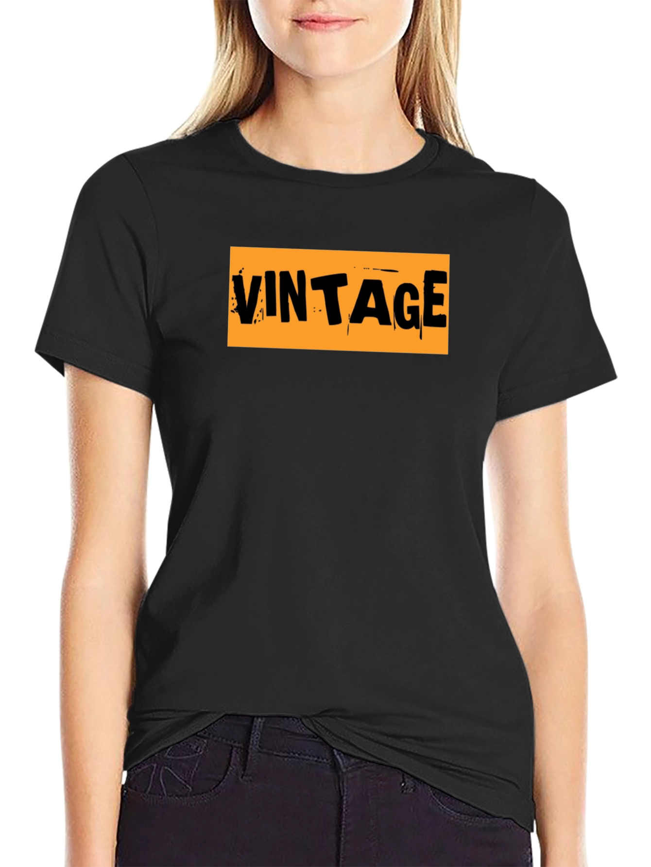 Vintage Graphic Tee - Retro Style Black T-Shirt