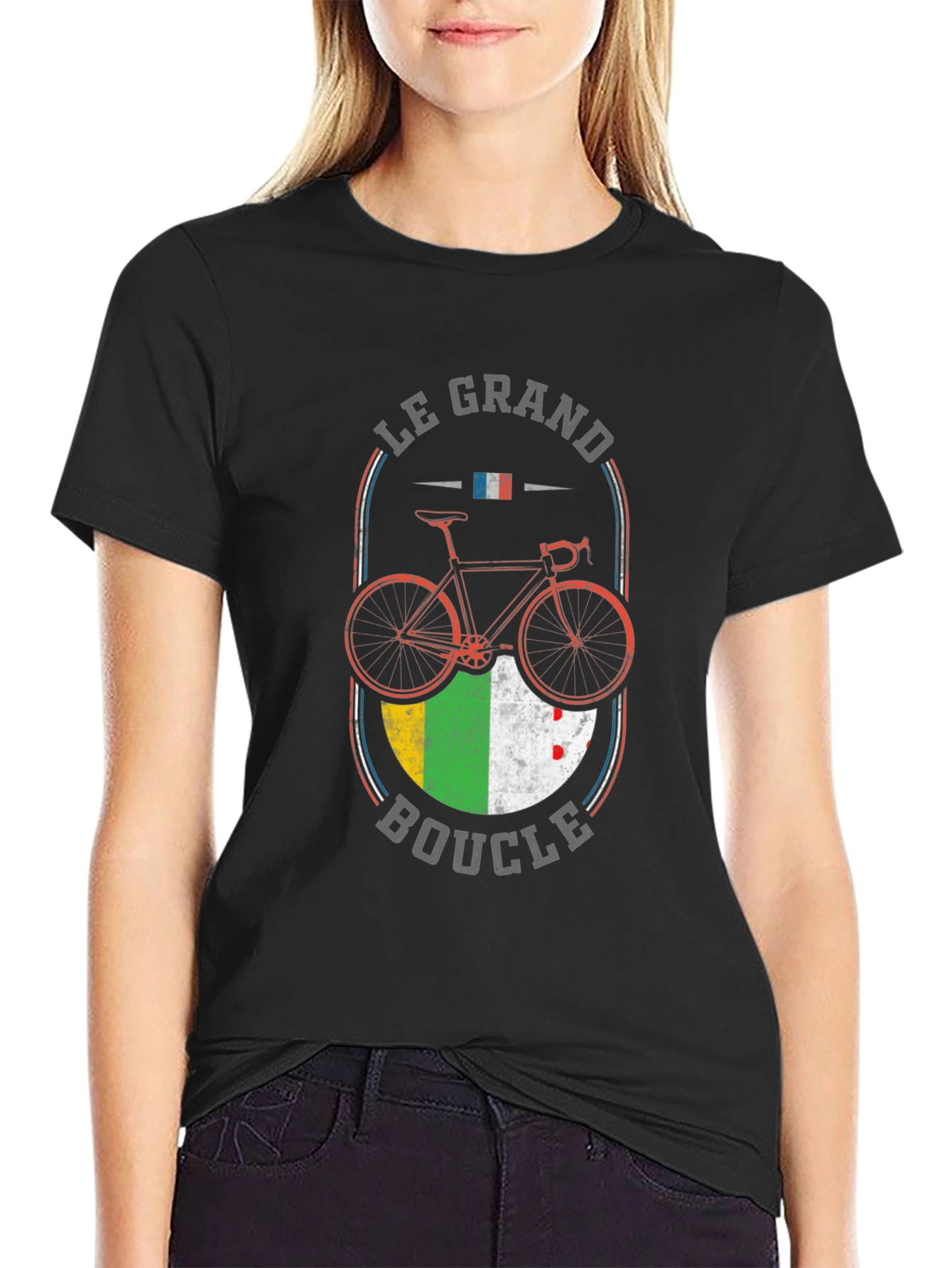Le Grand Boucle Cycling T-Shirt - France Bike Tour Tee