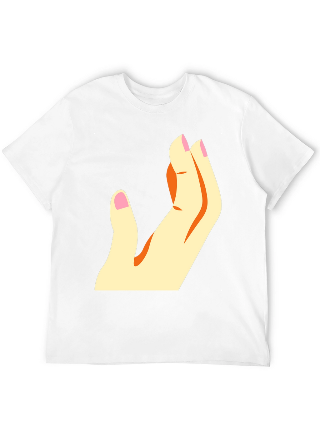 Stylized Hand Graphic T-Shirt - Casual Wear