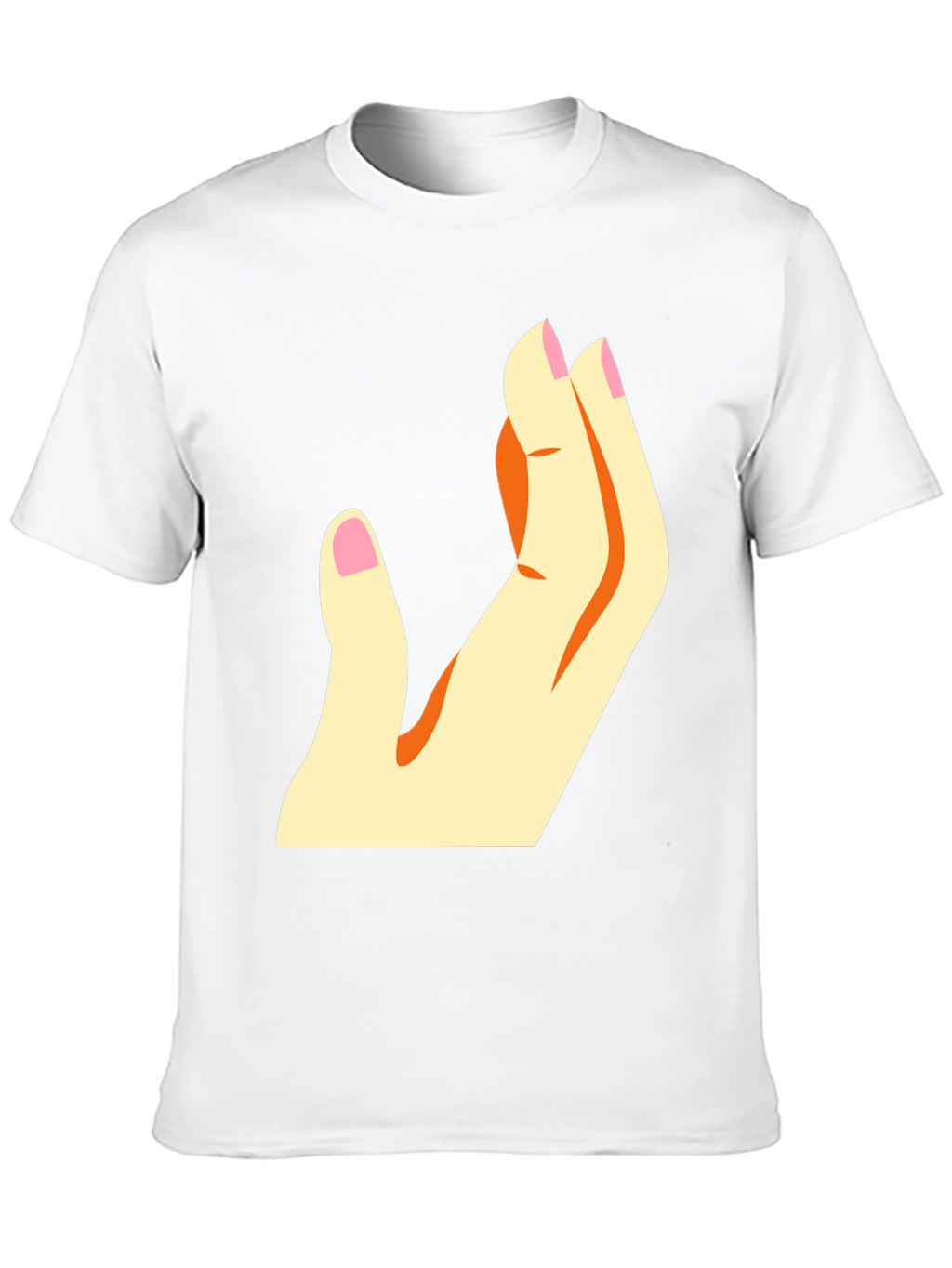 Stylized Hand Graphic T-Shirt - Casual Wear