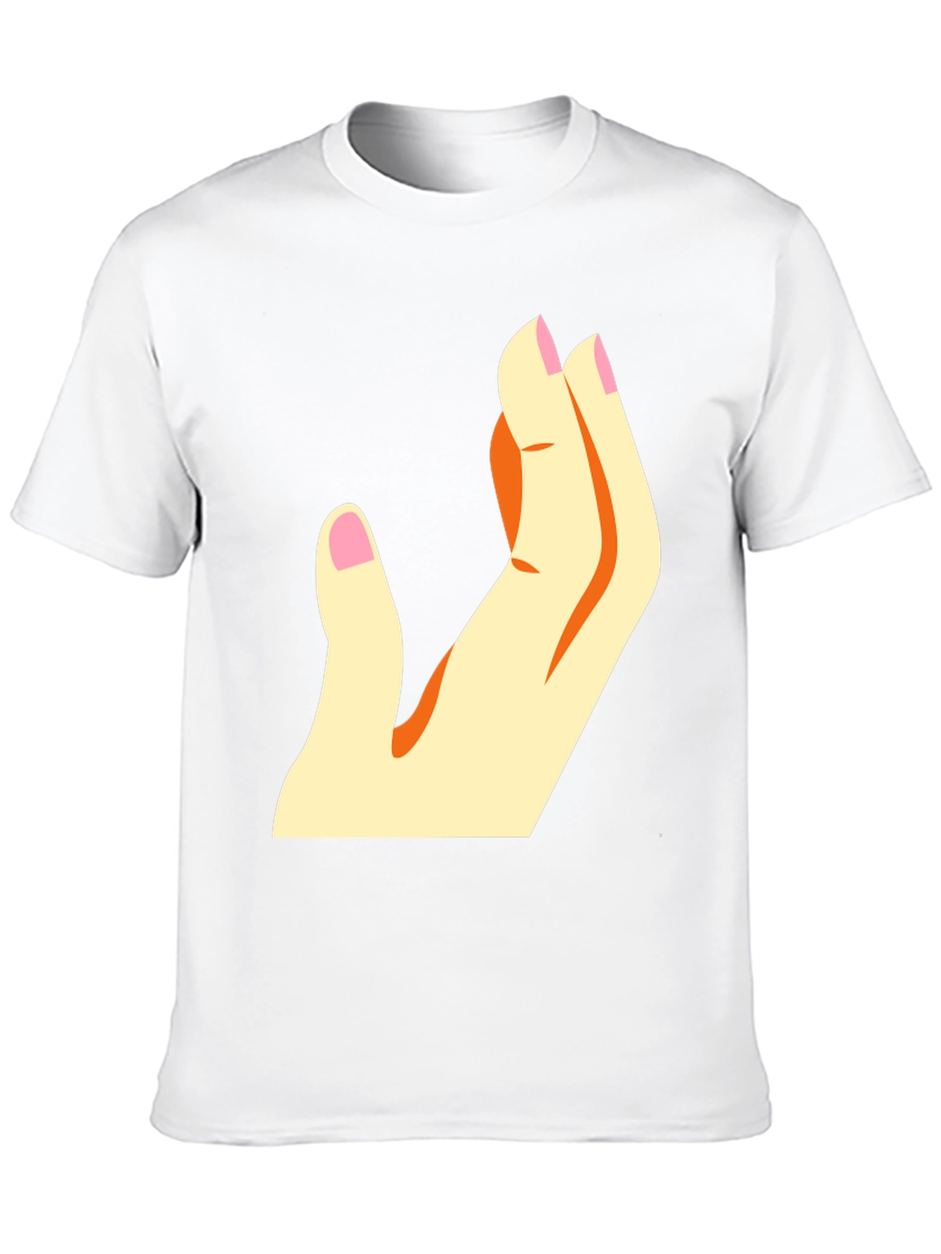 Stylized Hand Graphic T-Shirt - Casual Wear