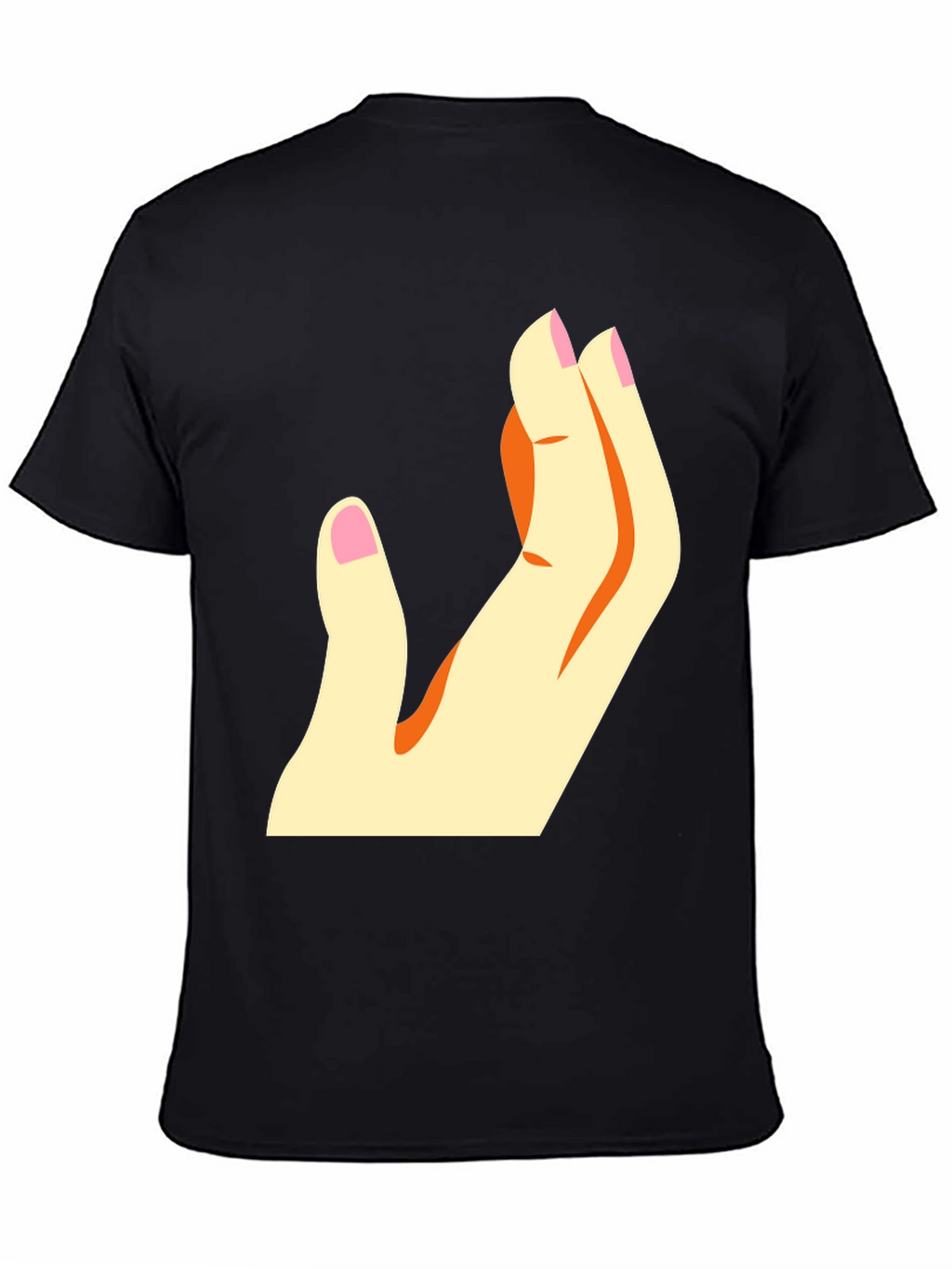 Stylized Hand Graphic T-Shirt - Casual Wear