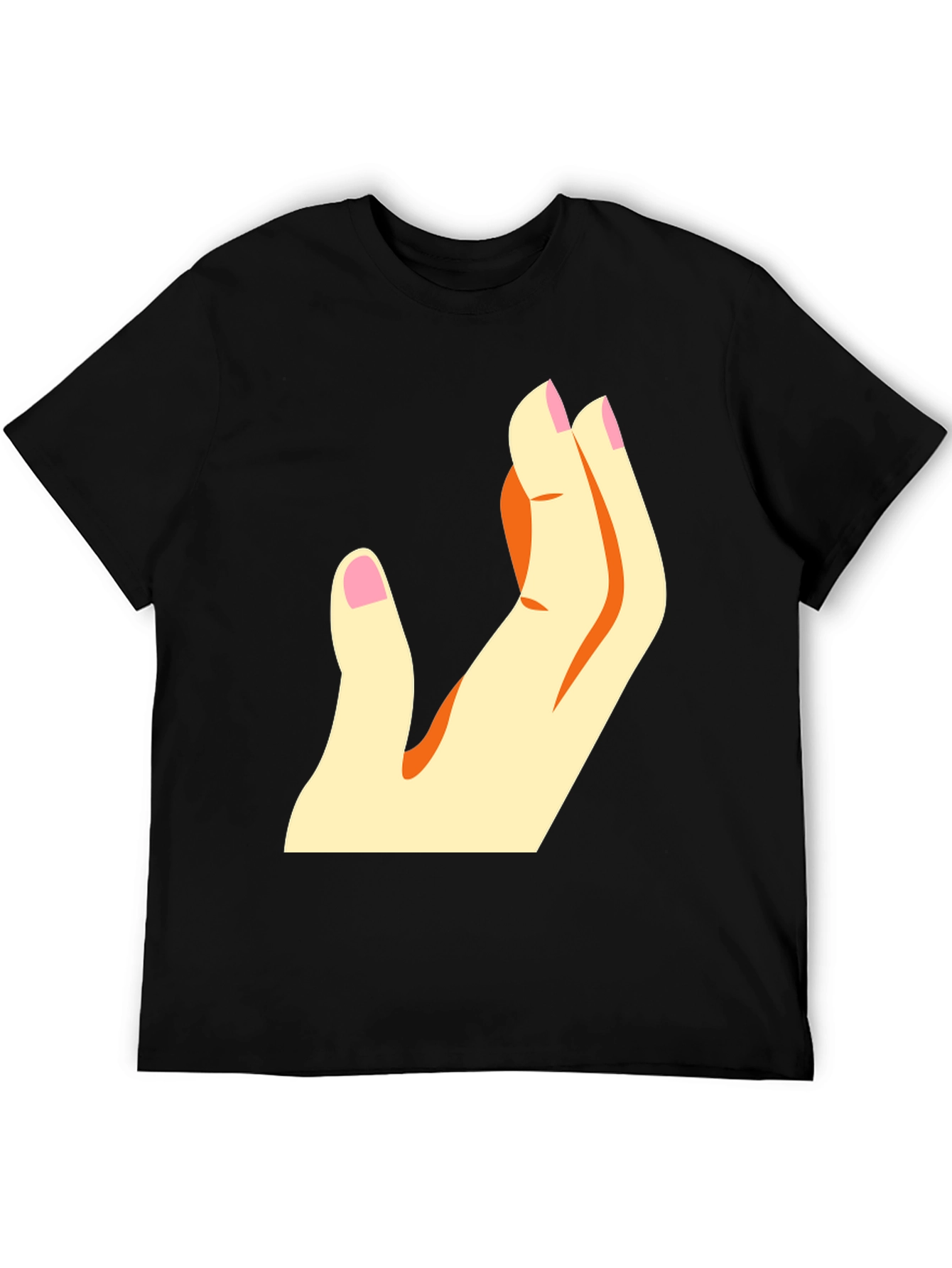 Stylized Hand Graphic T-Shirt - Casual Wear
