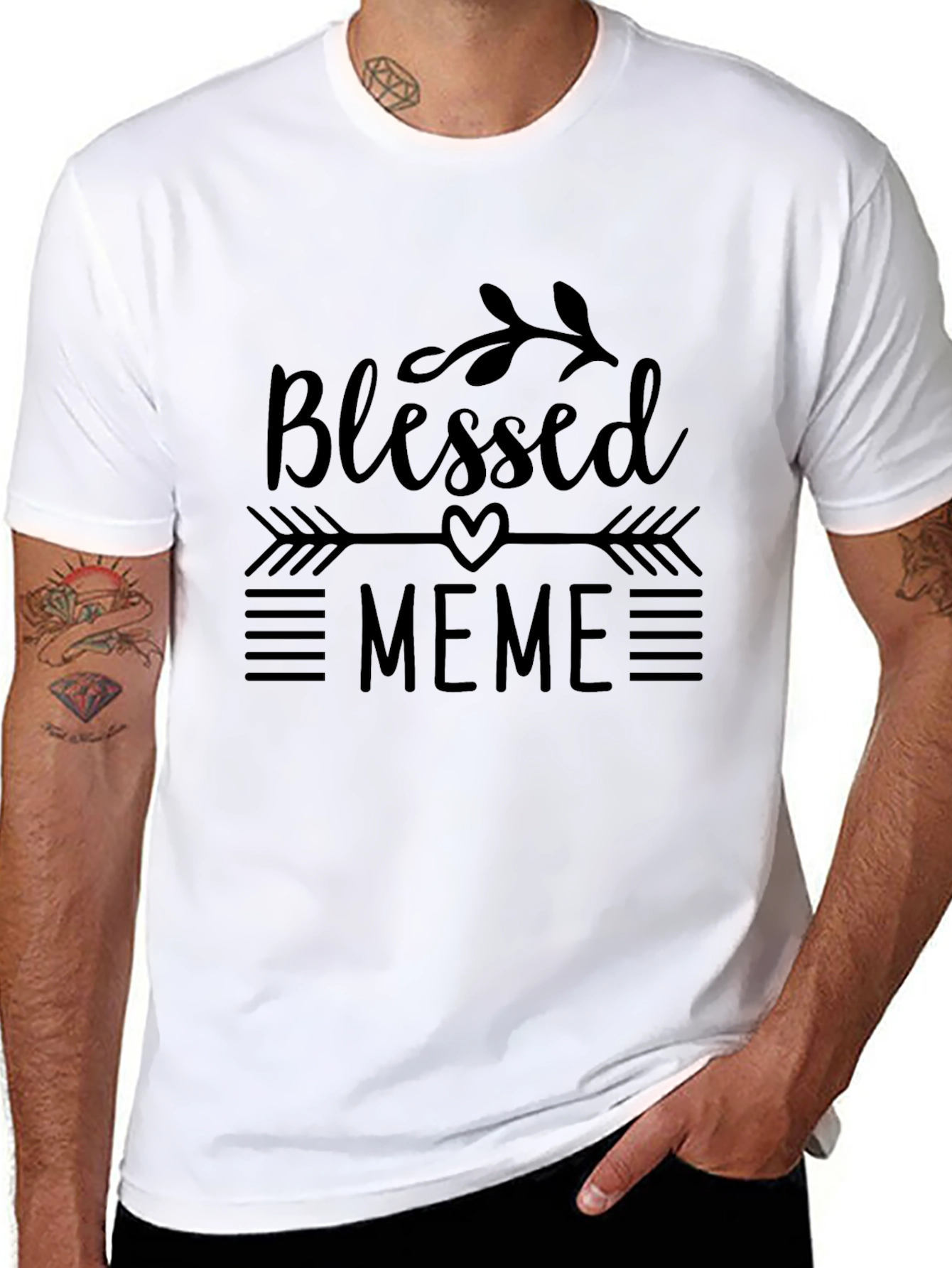Blessed Meme Black T-Shirt Novelty Graphic Tee