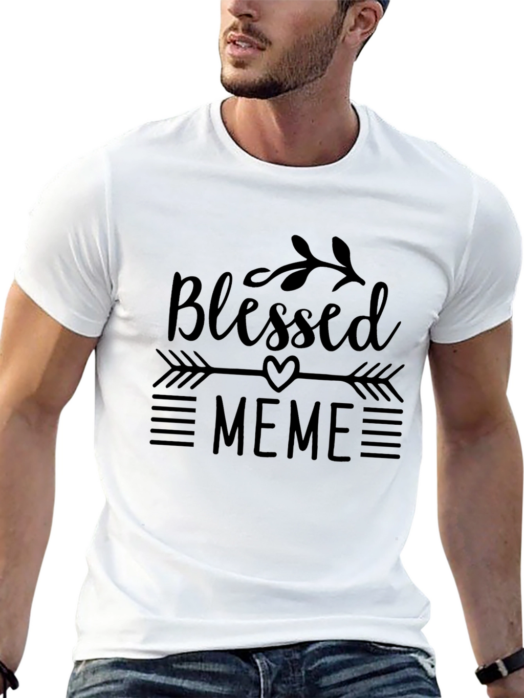 Blessed Meme Black T-Shirt Novelty Graphic Tee