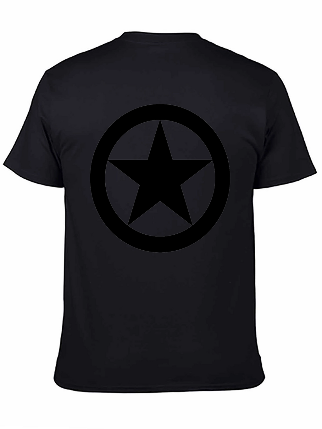 Black Star Graphic Tee - Mens Casual T-Shirt
